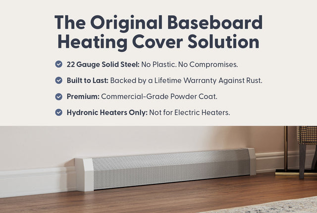Premium Slip-On Baseboard Steel Heater Cover