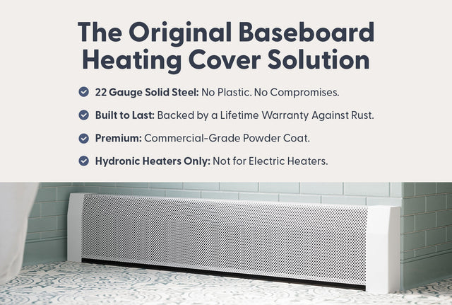 Premium Tall Slip-On Baseboard Steel Heater Cover