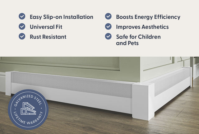Basic Slip-On Baseboard Steel Heater Cover