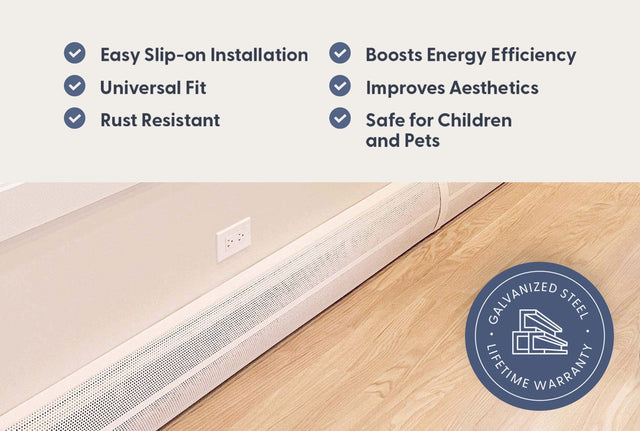 Elliptus Slip-On Baseboard Steel Heater Cover