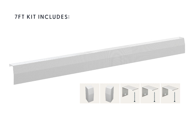 Premium Slip-On Baseboard Steel Heater Cover Kit with 2 Closed Endcaps