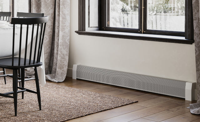 Premium Slip-On Baseboard Steel Heater Cover Kit with 2 Closed Endcaps