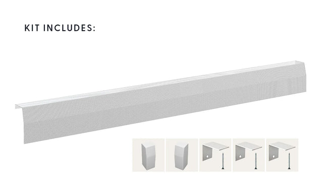 Premium Slip-On Baseboard Steel Heater Cover Kit with 2 Closed Endcaps