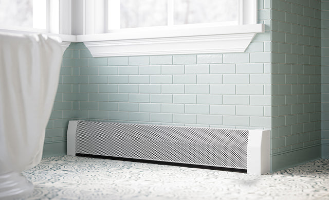 Premium Slip-On Baseboard Steel Heater Cover Kit with 2 Closed Endcaps