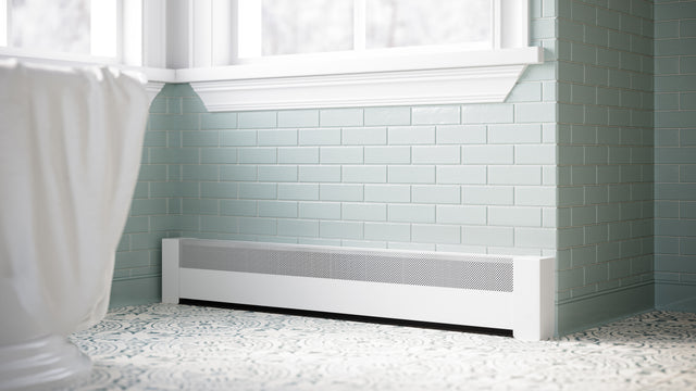 Basic Slip-On Baseboard Steel Heater Cover Kit with 2 Closed Endcaps