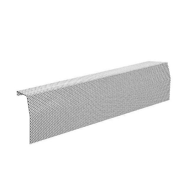 White 2ft Premium Series perforated metal baseboard heater cover panel replacement part
